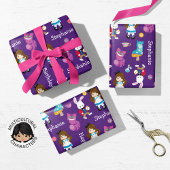 Brunette Alice's avonturen in Wonderland Inpakpapier Vel