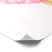  Brunette Baby Girl Ballerina Tutu Roze Poster (Hoek)