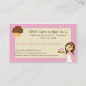 Brunette Baker Cupcake Visitekaartjes D15 (Achterkant)