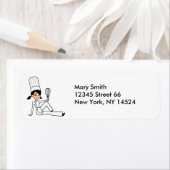 Brunette Baker Lady Retourlabels Etiket (Insitu)