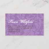 Brunette Baker Paarse Brow Cup Cakes Visitekaartje (Achterkant)