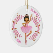 Brunette Ballerina Keramisch Ornament (Rechts)