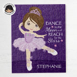 Brunette Ballerina Legpuzzel<br><div class="desc">Multicultural Ballerina puzzle personaliseren. Meer van mijn gepersonaliseerde Ballerina cadeautjes.</div>