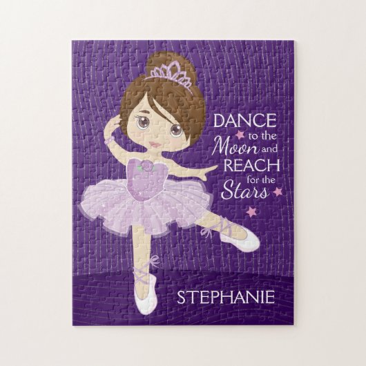 Brunette Ballerina Legpuzzel (Verticaal)