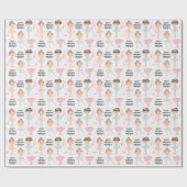 Brunette Ballerina Persoonlijk Cadeaupapier (Vlak)