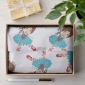 Brunette Ballerina Tissue Paper Tissuepapier (Geschenk)