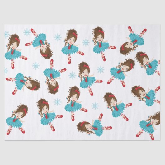 Brunette Ballerina Tissue Paper Tissuepapier (Voorkant)