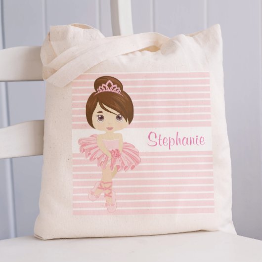 Brunette Ballerina Two Sided Canvas tas