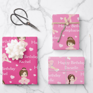 Brunette Ballerina Wrapping Paper Sheets