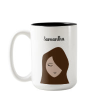 Brunette Beauty: aanpasbare meisjesillustratie Mu