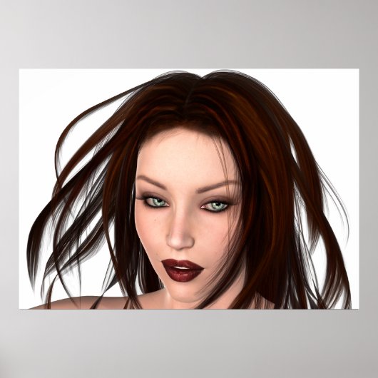 Brunette Beauty poster (Voorkant)
