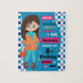 Brunette Birthday Girl Legpuzzel (Verticaal)