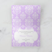 Brunette Boy First Communion Damask "Bedankt" Bedankkaart (Binnen)