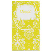 Brunette Boy First Communion Damask Klein Cadeauzakje (Achterkant)