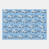 Brunette Boy Hockey Personalized Inpakpapier Vel (Voorkant)