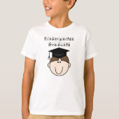 Brunette Boy Kindergarten Afstuderen T-shirt (Voorkant)