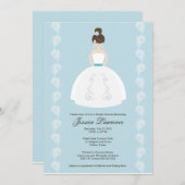 Brunette Bridal Shower-uitnodigingen Kaart (Voorkant / Achterkant)