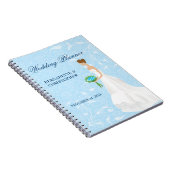 Brunette Bride Blue Wedding Planner Notitieboek (Rechterzijde)