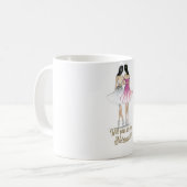 Brunette Bride/Brunette Bridesmaid Mok (Voorkant links)