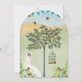 Brunette Bride Bunting Bridal Shower-uitnodigingen Kaart (Achterkant)