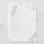 Brunette Bride in Dress Bridal Shower Invitation Kaart (Achterkant)