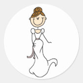 Brunette Bride Sticker (Voorkant)