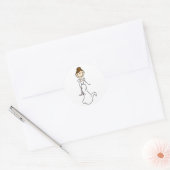 Brunette Bride Sticker (Envelop)