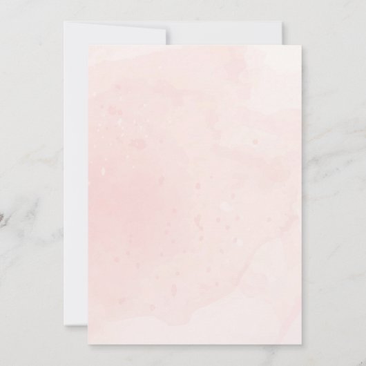 Brunette bruid in jurk bruids douche uitnodiging (Achterkant)