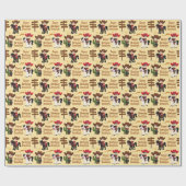 Brunette Cowboy Personal Wrapping Paper Cadeaupapier (Vlak)