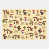 Brunette Cowboy Specialized Wrapping Paper Sheet (Voorkant 2)