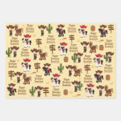 Brunette Cowboy Specialized Wrapping Paper Sheet (Voorkant)