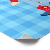 Brunette Cowboy Westerne Verjaardag Party Poster (Hoek)