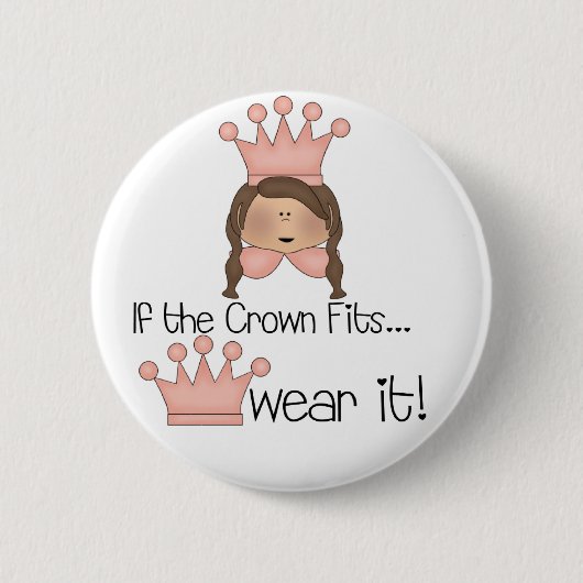Brunette Crown Fits Ronde Button 5,7 Cm (Voorkant)