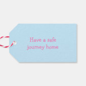 Brunette Cute Princess and Dragon Birthday Party Cadeaulabel (Achterkant Horizontaal)