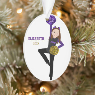 Brunette DanceLine Black & Paars Ornament
