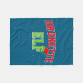 Brunette Elf Christmas Family Matching Group Xmas  Fleece Deken (Voorkant (Horizontaal))