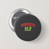 Brunette Elf Christmas Family Matching Group Xmas  Ronde Button 5,7 Cm (Voorkant /achterkant)