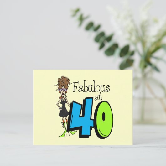 Brunette Fabulous, op 40 oktober Briefkaart (Staand voorkant)