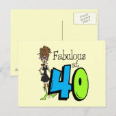 Brunette Fabulous, op 40 oktober Briefkaart (Voorkant / Achterkant)