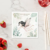 Brunette Fairy Girl Baby shower Servet (Insitu)