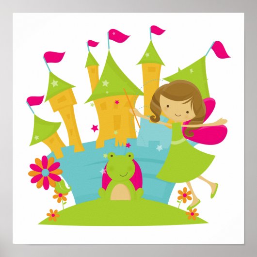 Brunette Fairy Princess Poster (Voorkant)