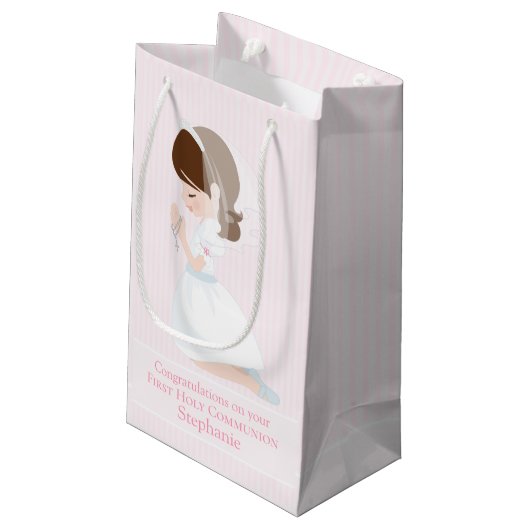 Brunette First Community Girl Small Gift Bag Klein Cadeauzakje (Achterkant Gekanteld)