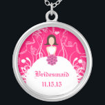 Brunette Fuchsia Bruiloft Bruidsmeisje Ketting<br><div class="desc">De Kettingen van Keepasje kiezen of Zilver Geplaatste Goudafwerking of Sterling Zilveren Unieke Aangepaste Aangepaste Aangepaste Aangepaste Aangepaste Aangepaste Aangepaste Aangepaste Aangepaste Aangepaste Aangepaste Aankomst voor kerstcadeau Wedding Wedding Party Kettingen - om achtergrondkleur te wijzigen - klik op Aanpassen - kies het laatste gereedschap in het keuzemenu en kies uit...</div>
