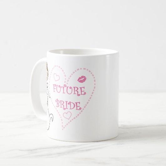 Brunette Future Bride Koffiemok (Voorkant links)