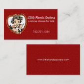  brunette girl bakkerij biz-kaart visitekaartje (Voorkant / Achterkant)