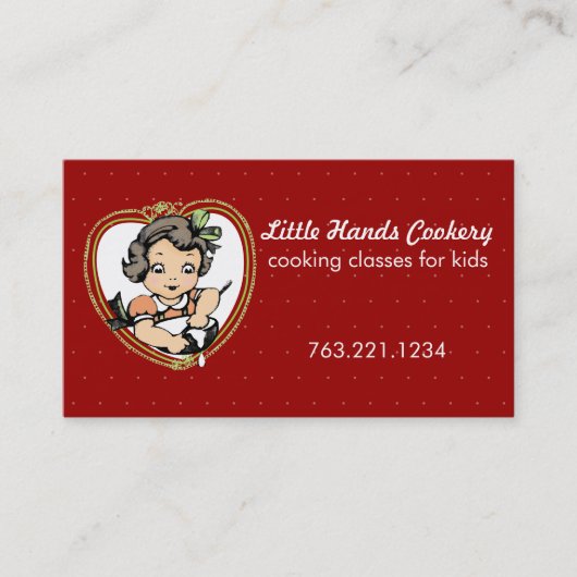  brunette girl bakkerij biz-kaart visitekaartje (Voorkant)