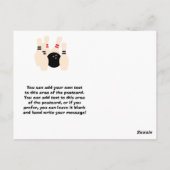 Brunette Girl Bowling Verjaardag Bedankt Briefkaar Briefkaart (Achterkant)