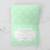 Brunette Girl First Commune "Bedankt" Bedankkaart (Binnen)