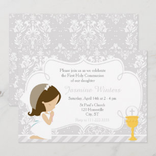 Brunette Girl First Community Damask Kaart