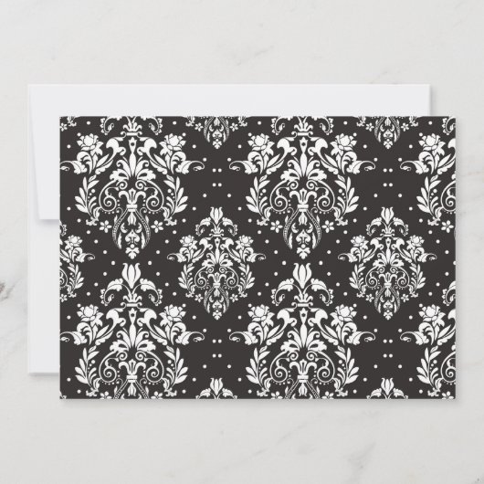 Brunette Girl First Community Damask Kaart (Achterkant)